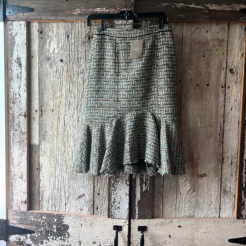 Elevenses, Anthropologie, Tweed Skirt, 0, NWT